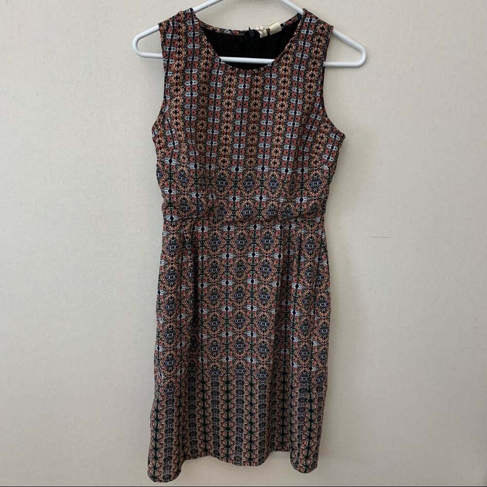 Japna Patterned Sleeveless Dress Geometrical